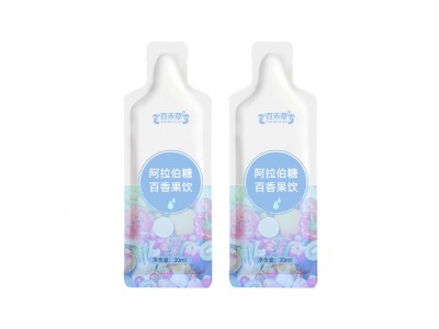 阿拉伯糖百香果饮液体代加工异型袋瓶装灌装山东庆葆堂