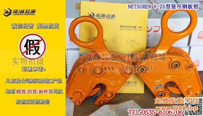 NETSUREN V-25型竖吊钢板钳条大图